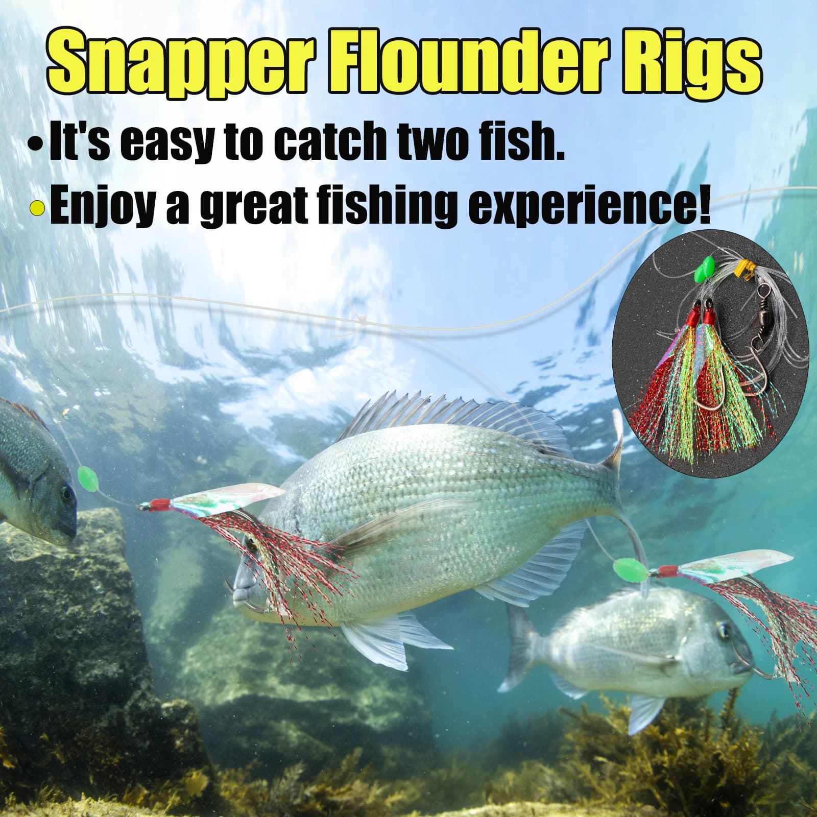 6 bas de ligne flasher appâts sabiki pêche surf saltwater 65LB hameçons circle TAKBAS