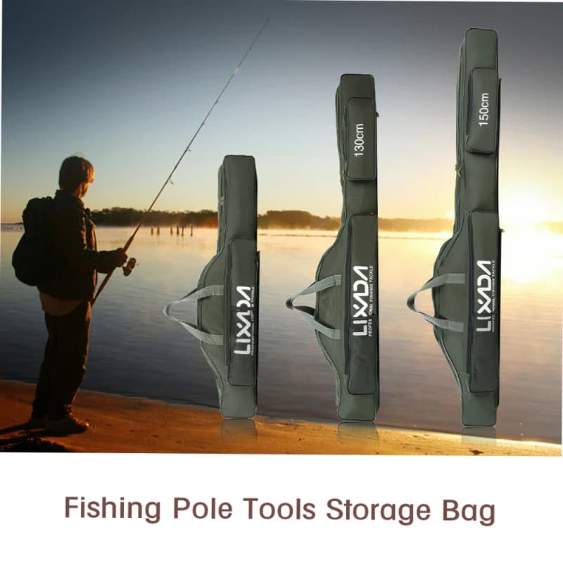 Sac de transport pliable pour canne à pêche et matériel - Organisateur de voyage avec porte-canne intégré