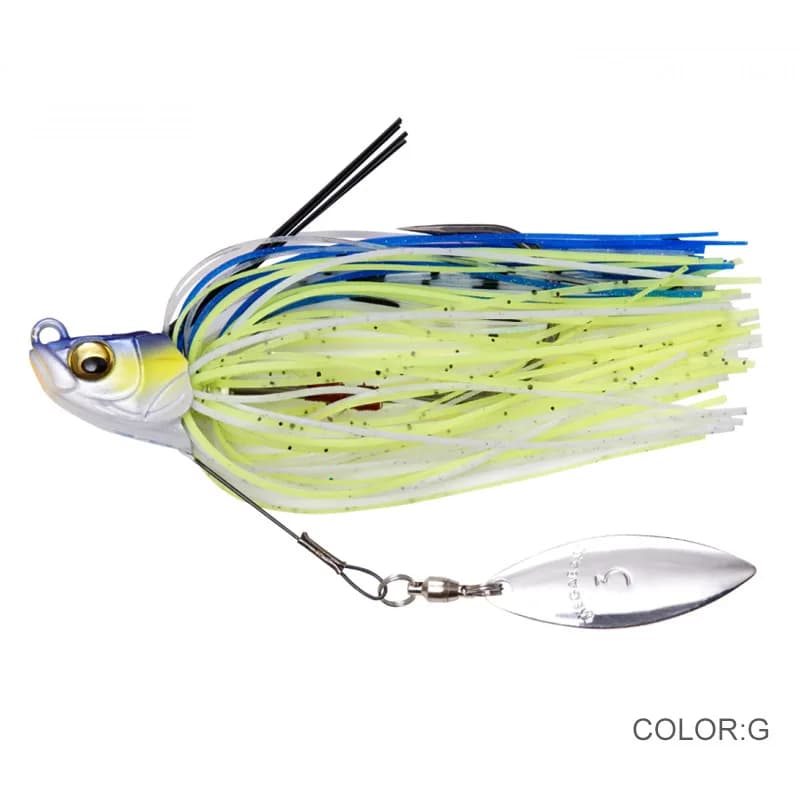 Chatterbait spinner 13.5g pour bar - kit leurre wobblers avec cuillère de pêche