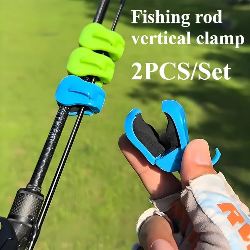 Support de canne à pêche 2 pièces avec couvercle protecteur et fixation rapide pour canne à appâts