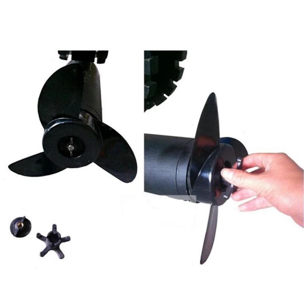 Hélice 3 pales pour moteur électrique de bateau hors-bord pêche trolling propulsion hélice et écrou