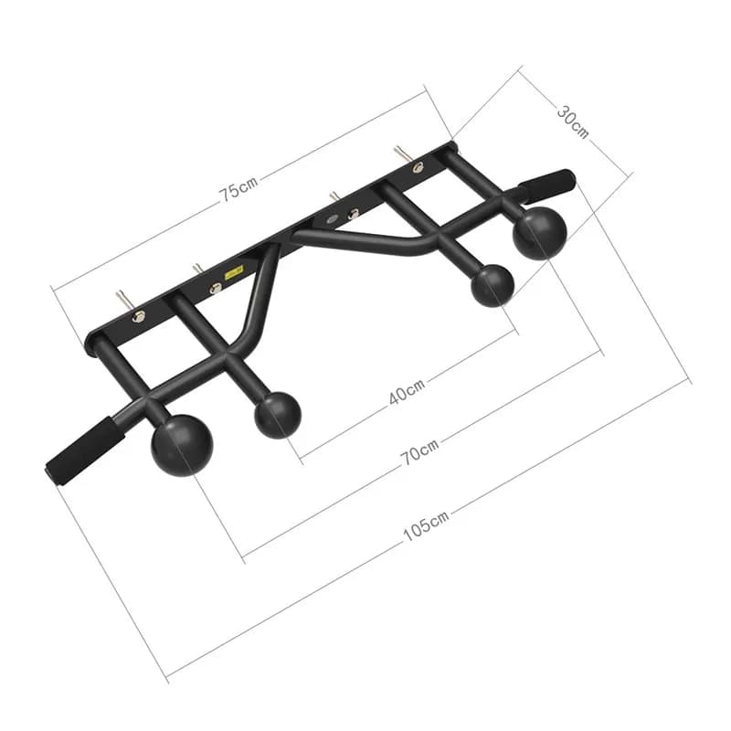 Barre de traction murale multi-prises lourde avec poignée bras de fer et boule de pincement - Station complète