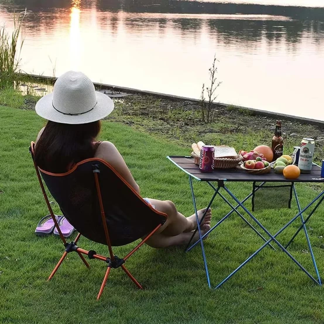 Chaise paresseuse aluminium pliante chaise lune camping pêche portable équipement pêche léger détente