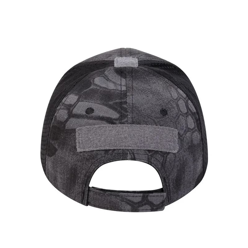 Casquette baseball crâne brodée unisexe - Mesh respirant tactique - Ajustable pour randonnée pêche