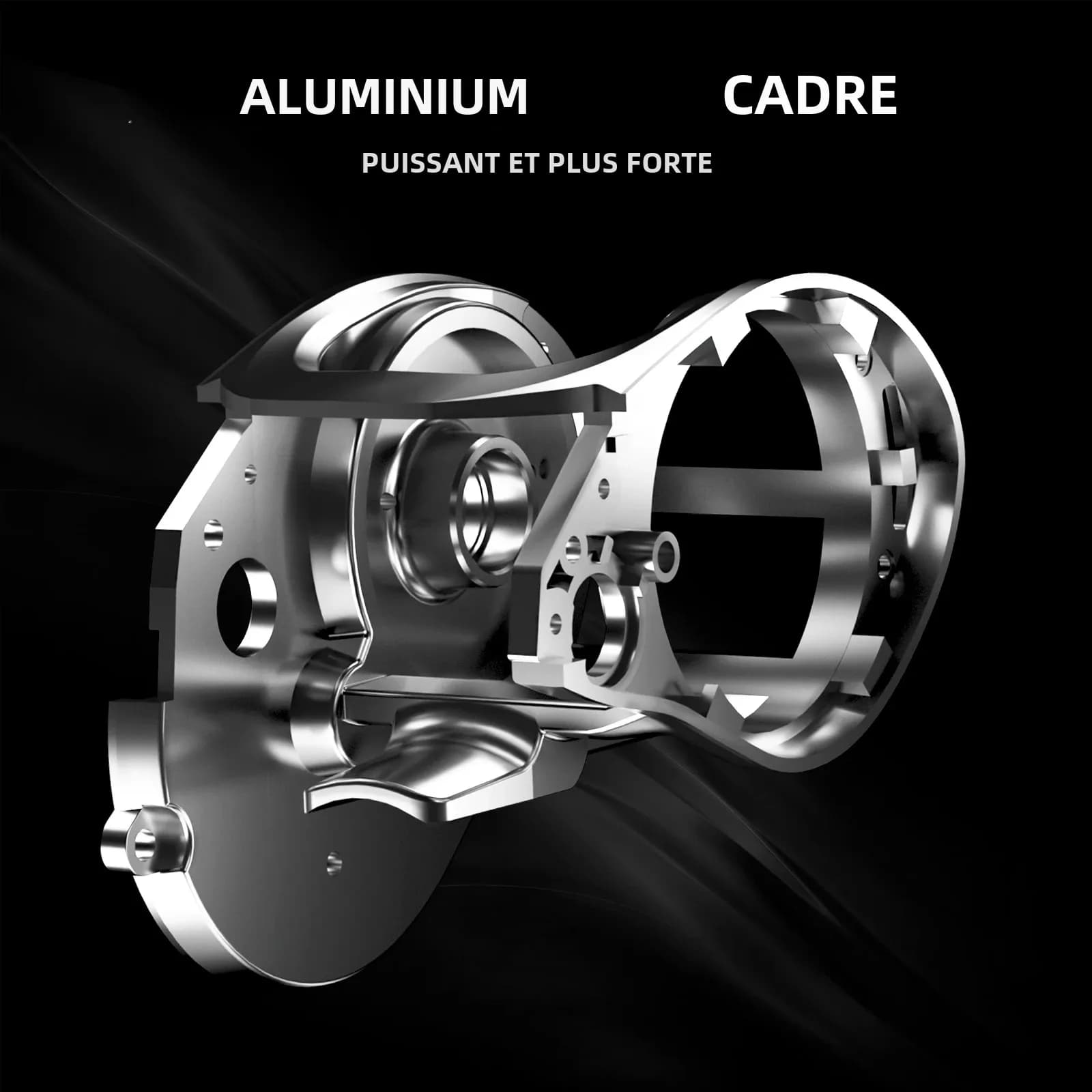 Moulinet baitcasting Piscifun Alloy M métal frein 10KG - Roulements haute et basse vitesse eau salée