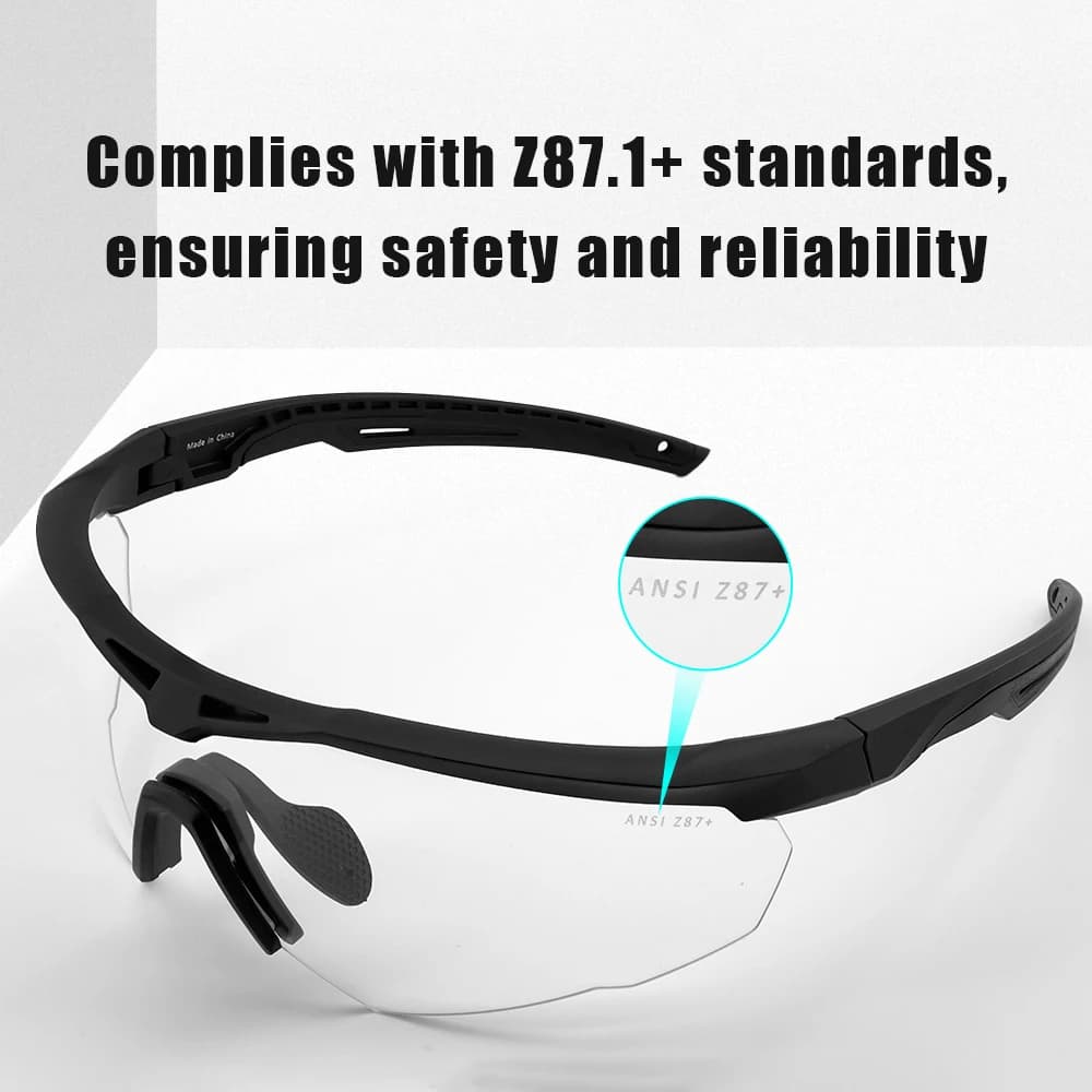 Lunettes tactiques pêche 3 verres anti-vent protection militaire pour pêche tous temps