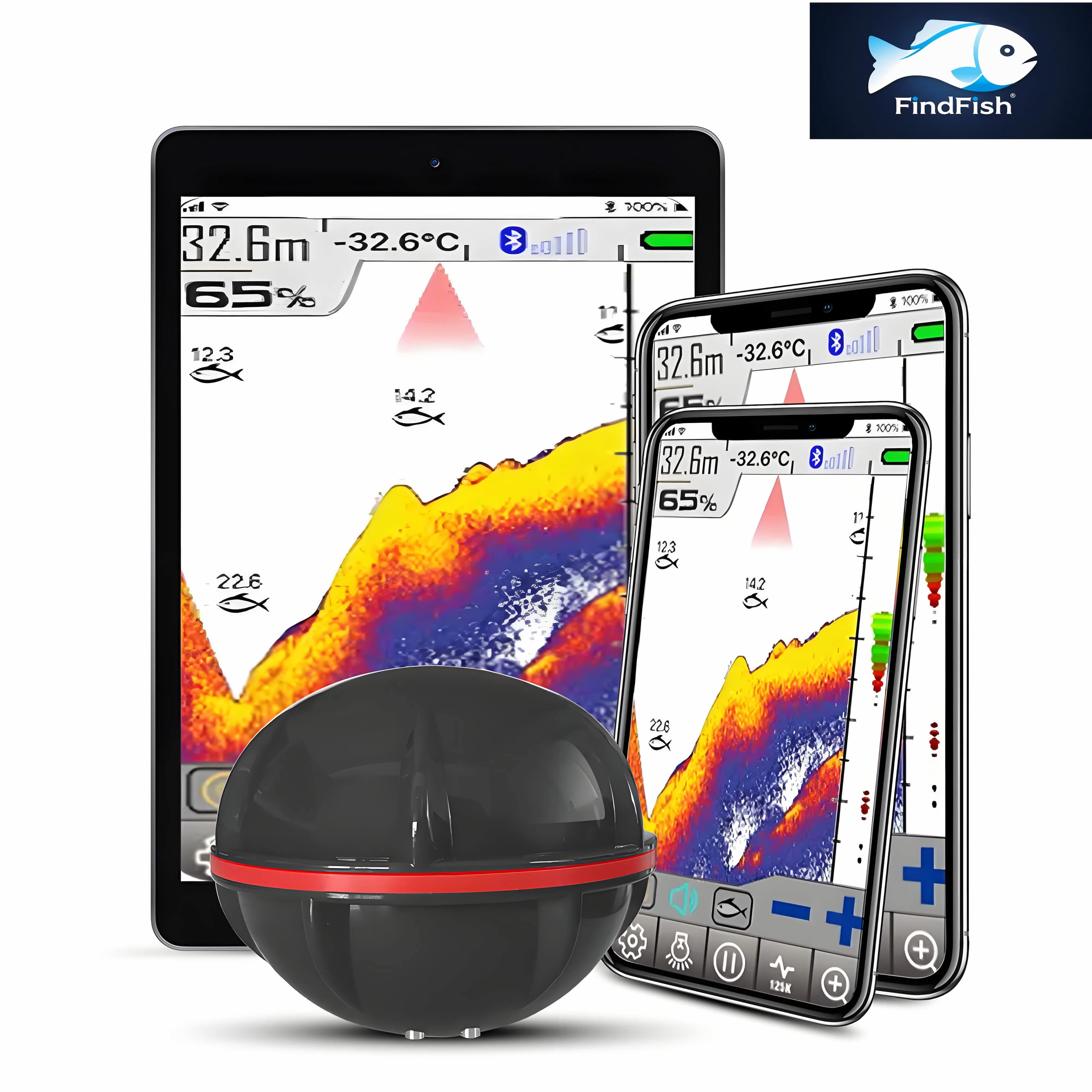 Détecteur de poissons portable sans fil 36M - Sonar avec télécommande pour pêche en mer et lac