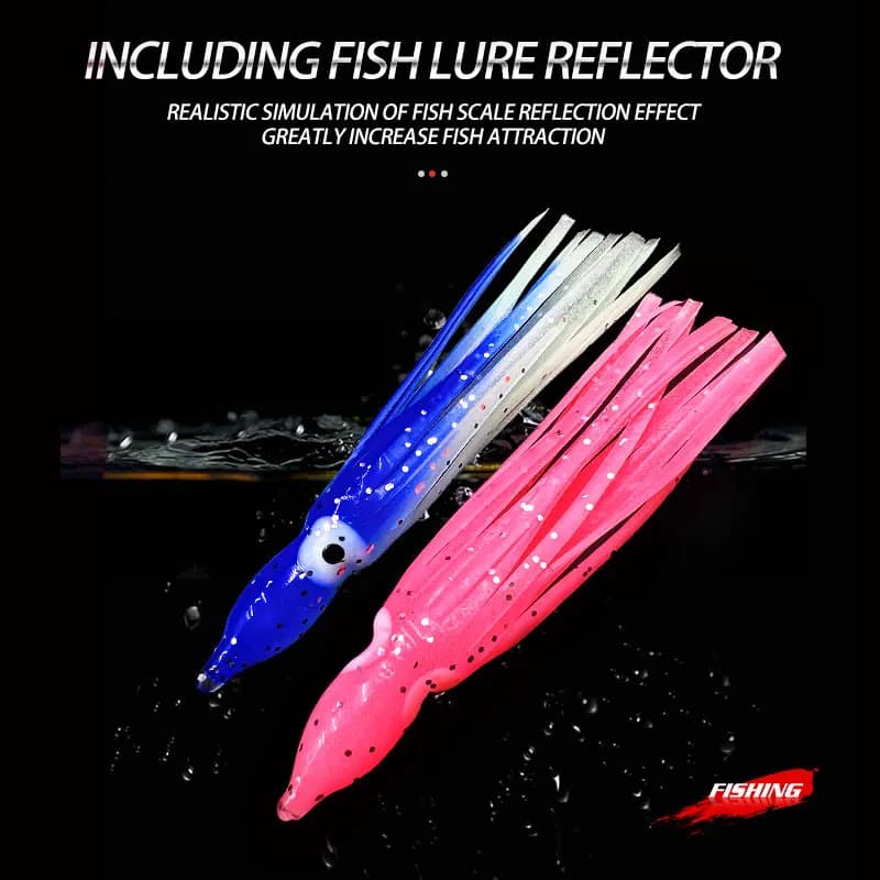Leurre souple calmar phosphorescent 5-12cm 20 couleurs pour pêche mer bar thon - 5PCS/sac