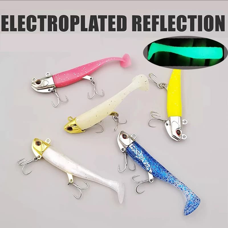 5 Leurres Maquereau Lumineux 24g/105mm pour Pêche en Mer du Bar et du Maigre