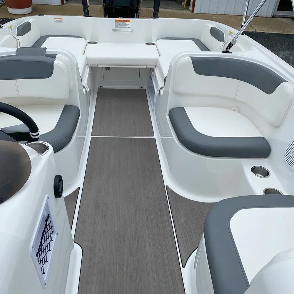 Tapis de pont EVA antidérapant 2400x600mm pour bateau kayak yacht revêtement auto-adhésif surface moelleuse et monochrome