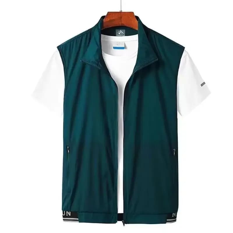 Débardeur homme sport été ultra léger anti-UV séchage rapid veste sans manches pêche