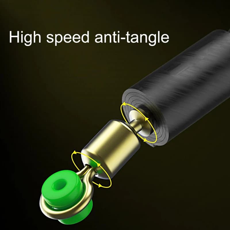 Lot de 10 à 40 supports flotteurs pêche anti-nœuds en silicone avec émerillons rotatifs pour ligne