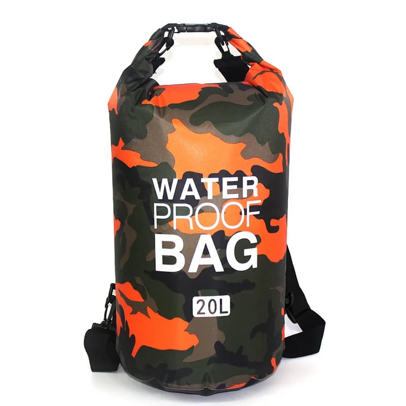 Sac étanche camouflage 2L à 30L pour rafting plongée randonnée aquatique et pêche