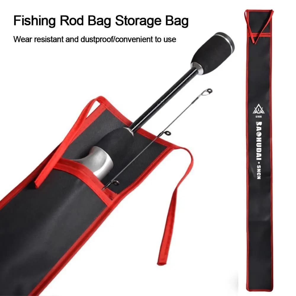 Sac de canne à pêche pliable portable double couche grande capacité pour rangement d'accessoires
