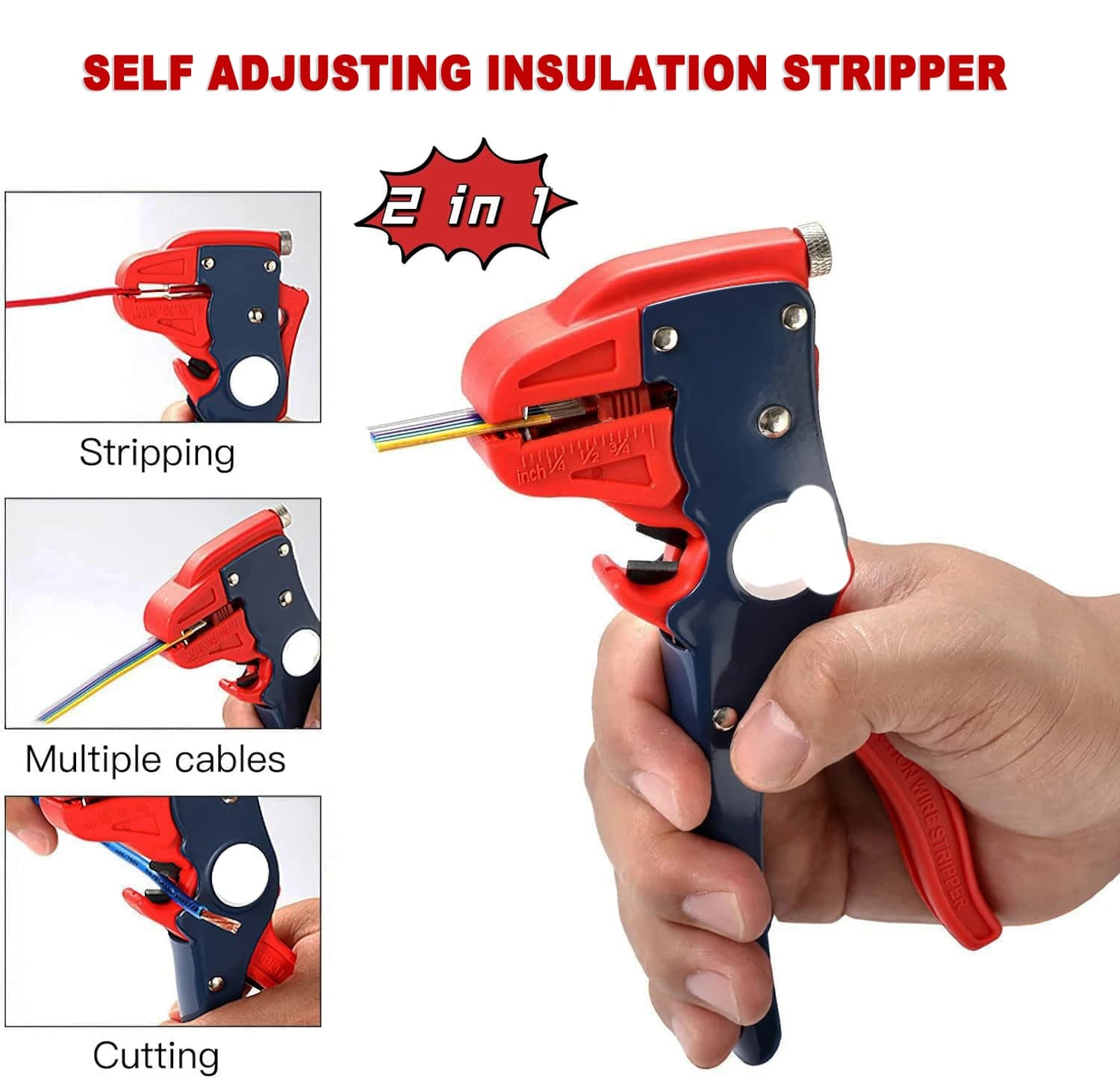 Pince à dénuder automatique pour pêche - Dénudeur fil électrique réglable 0.2-6mm pour équipement pêche