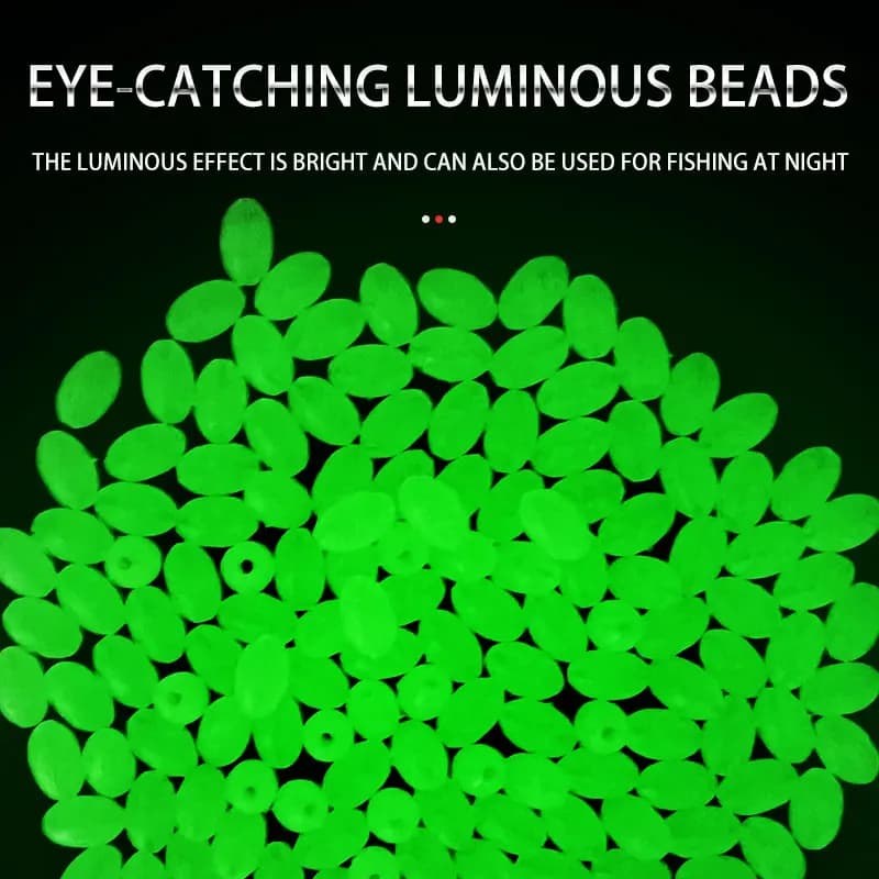 1000 Perles de Pêche Luminescentes - Perles Ovales et Sphériques pour Montages et Flotteurs Accessoires