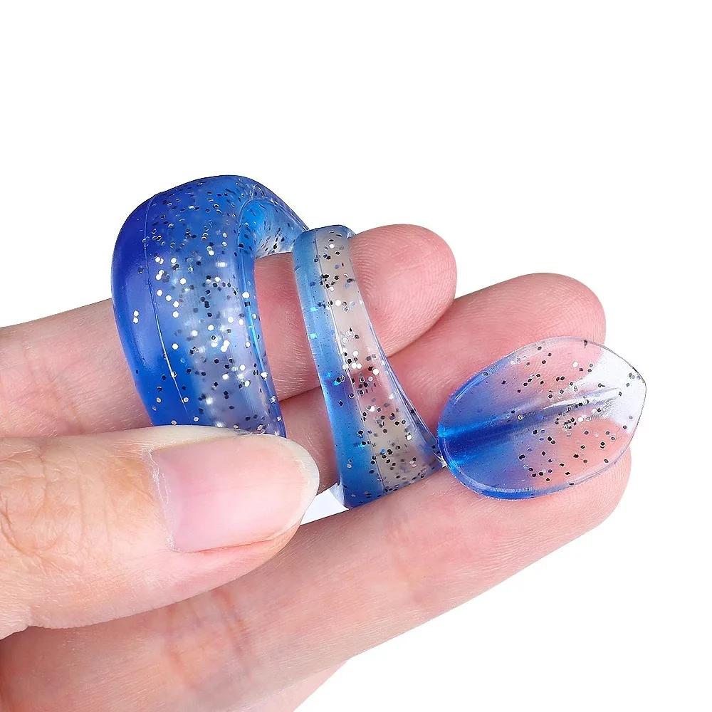 Lot de 10 leurres souples pêche en mer appâts nageurs paddle tail 70mm 90mm 120mm