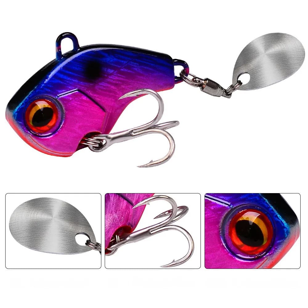 Leurre métal vibrant wobble 6g 15g 28g - Cuiller spinner pêche hiver - Appât dur artificiel