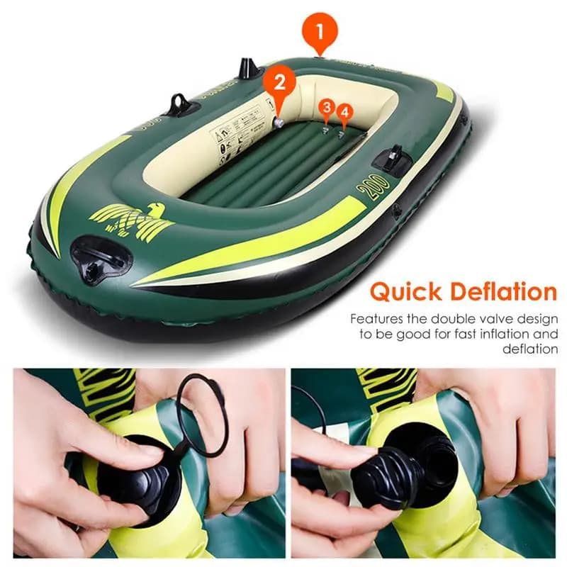 Bateau de pêche gonflable PVC pliable - Kayak robuste pour dérive pêche et rafting en rivière