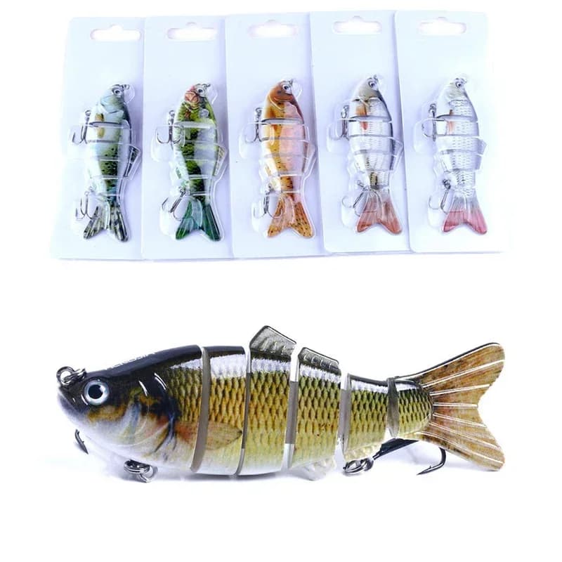 Leurre multi-articulé 6 segments coulant 10cm/17.5g pour pêche au swimbait wobblers crankbait - Appât dur