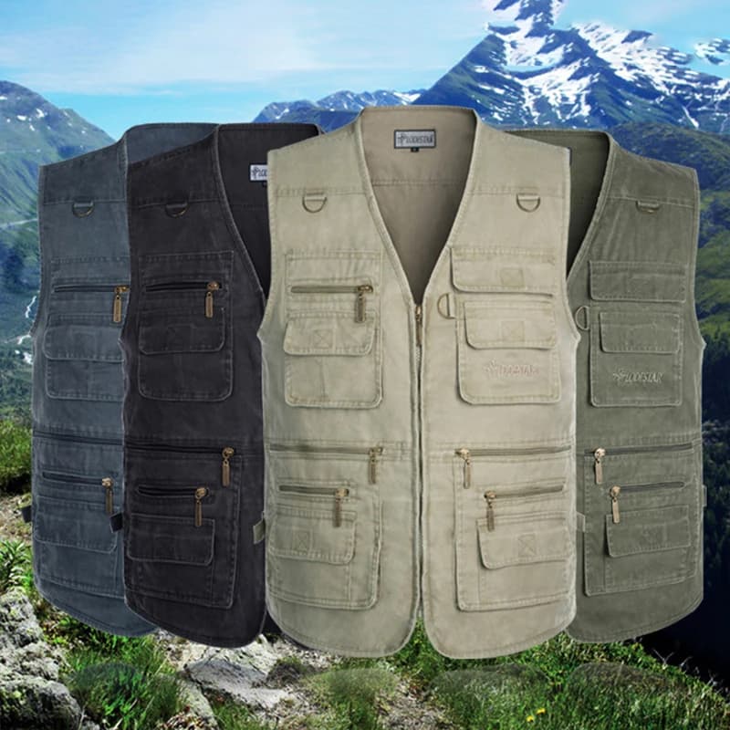 Veste de pêche multi-poches respirante pour le printemps et l'automne, outil multifonction outdoor