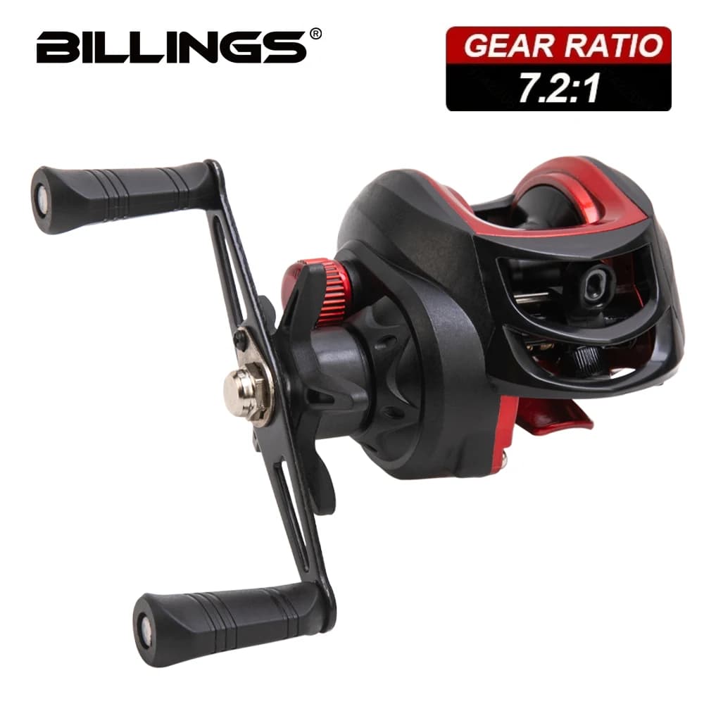 Moulinet Baitcasting Billings BR Series 7.2:1 pour pêche en mer et eau douce