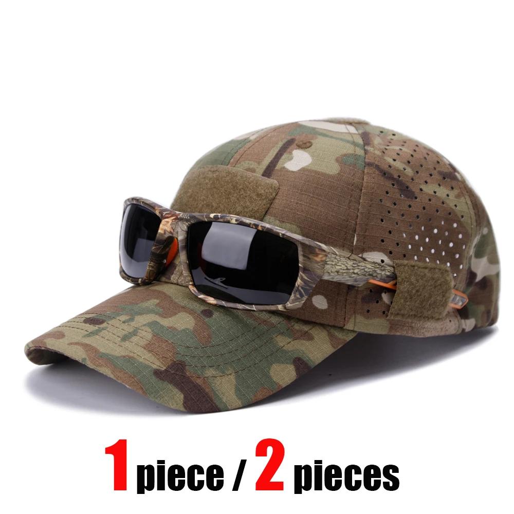 Casquette Baseball Camouflage Homme - Protection Solaire Respirante Pêche Randonnée Camping