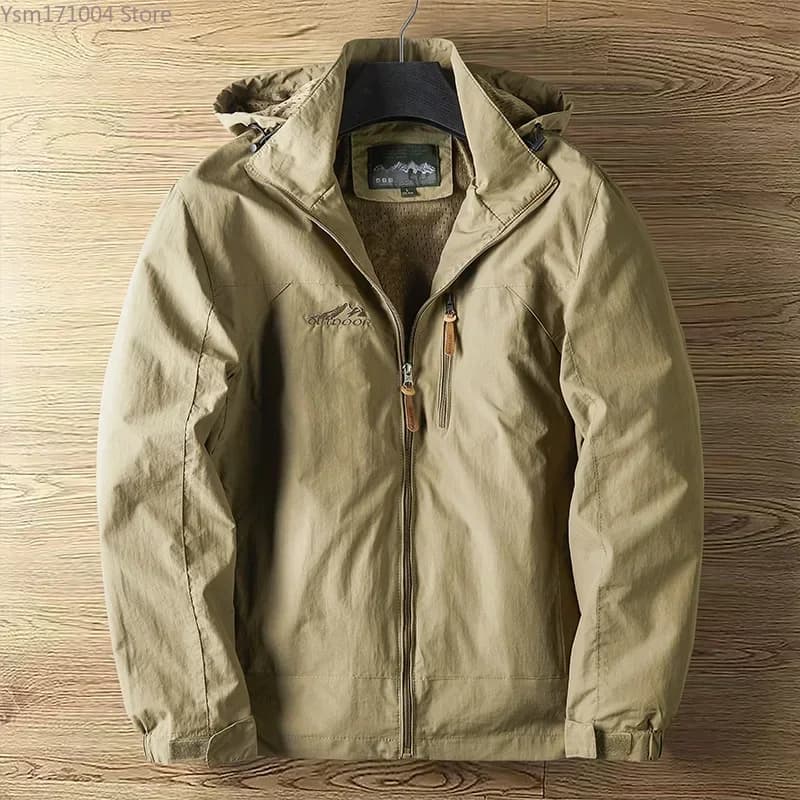 Veste homme imperméable respirante randonnée 2025 - Coupe-vent hooded oversized 7XL vêtements outdoor