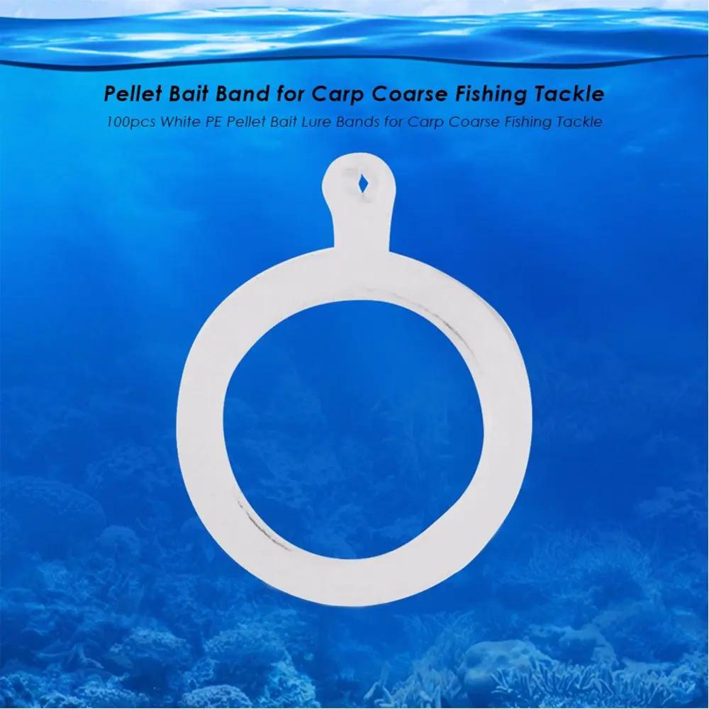 Baitbands pêche carpe et coarse fishing 100 pièces blanc - élastiques fixation pellets appâts montages carpistes