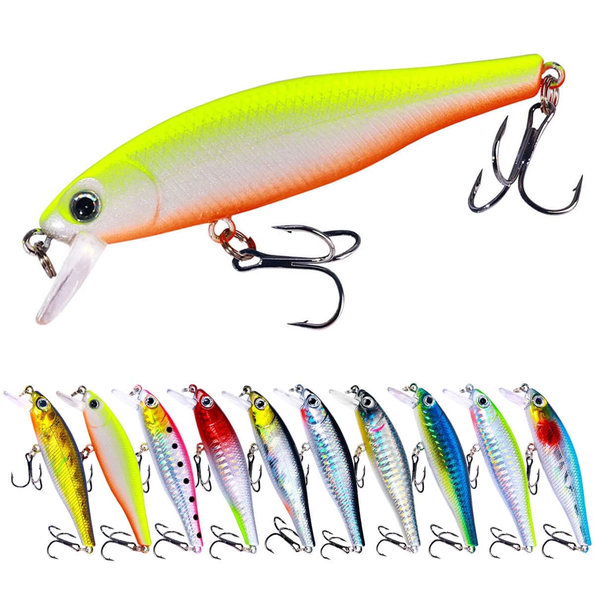 Leurre jerkbait minnow crank wobbler 8.8cm 9g - Appât artificiel pour black bass brochet carpe pêche précise