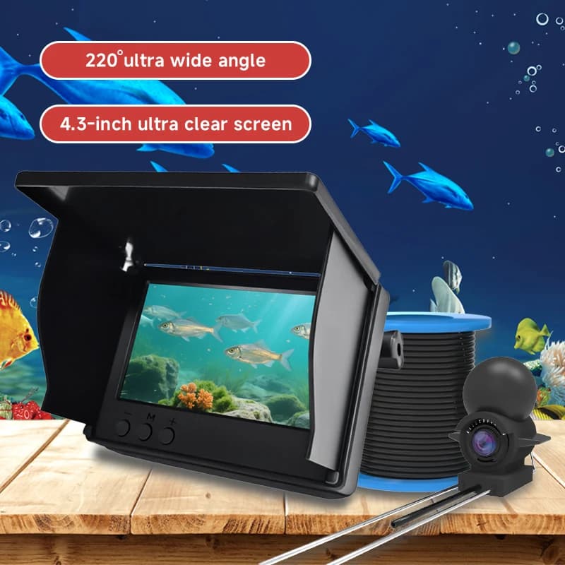 Caméra sous-marine Dodosee 220° pour pêche - Écran LCD 4.3" 1080P avec vision nocturne et détecteur de poissons