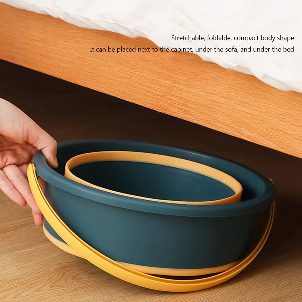 Seau pliable portable 5/10/17L avec couvercle pour pêche lavage voiture camping ménage extérieur