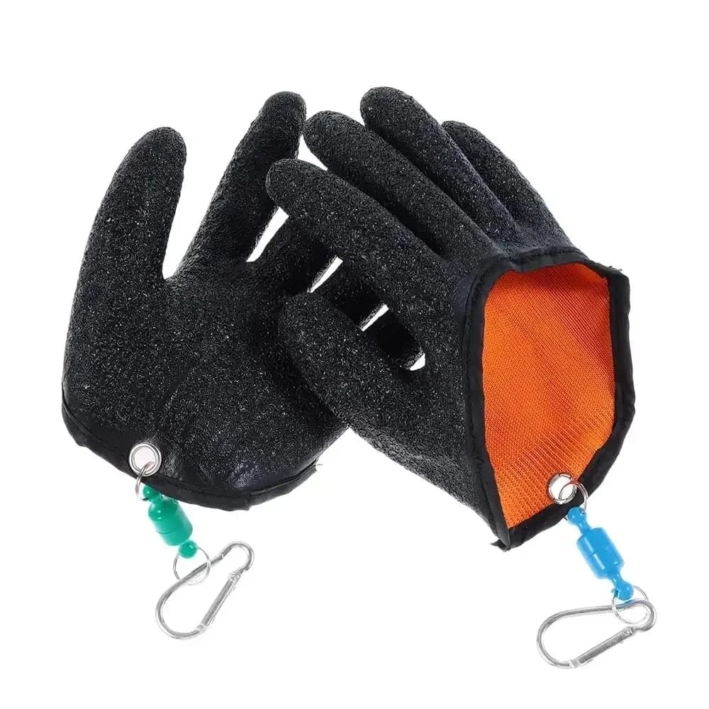 Gants de pêche professionnels latex gauche ou droite anti-dérapants protection mains pêcheur chasse