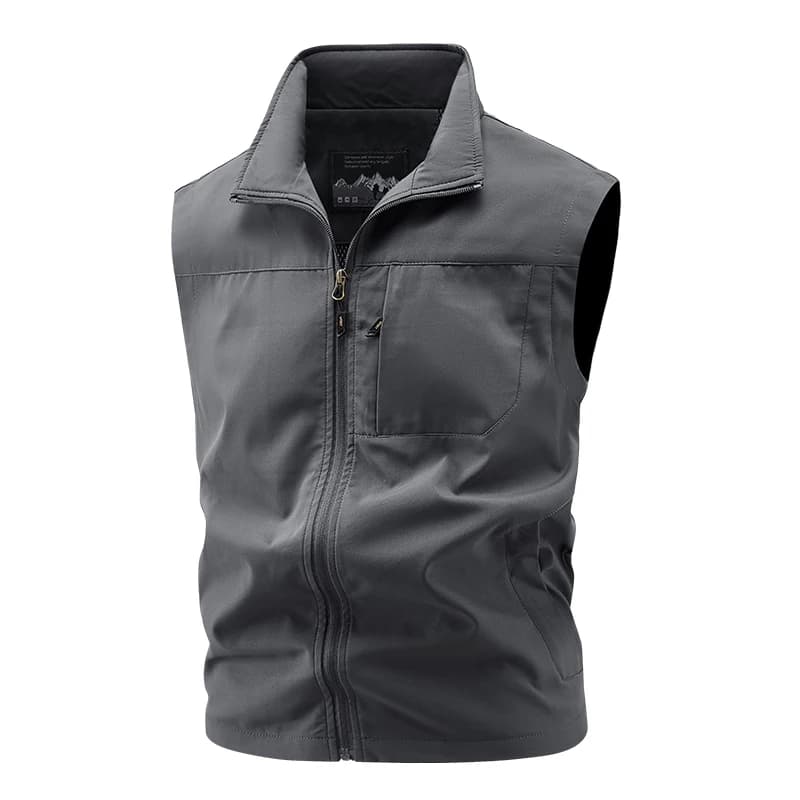 Gilet cargo sans manches pour pêche - Gilet tactique homme avec multiples poches pour pêche et outdoor