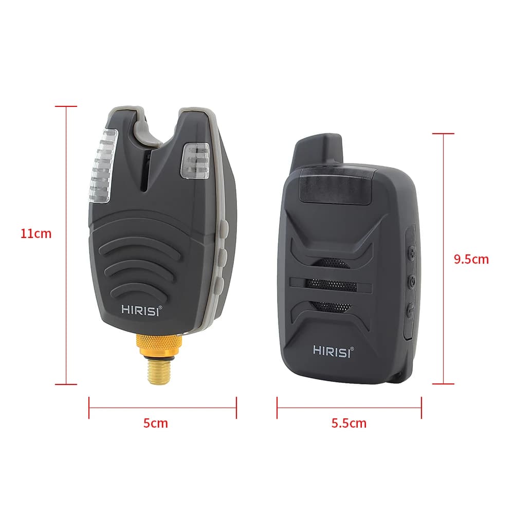 Kit alarme pêche carpe sans fil 1+4 - Indicateur touches lumineux et sonore B1230 - Accessoires pêche
