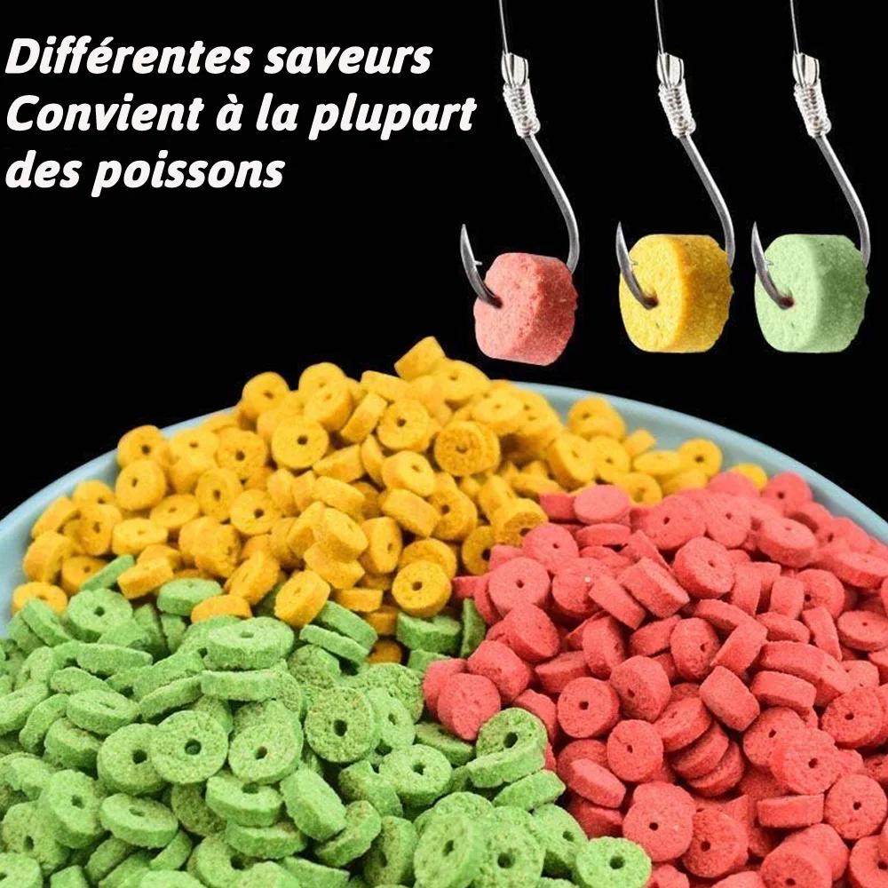 Attractant granulé creux parfum poisson pour pêche carpe - appât fibre atomisation morsure