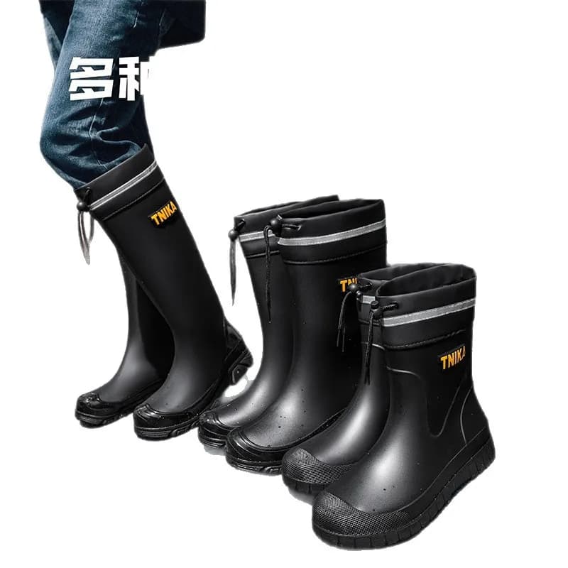 Bottes de pluie hautes homme anti-dérapage imperméables pêche vadrouille élastique montagne