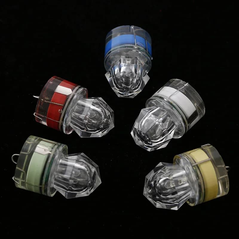 Projecteur LED sous-marin pour pêche en profondeur - Tube diamant étanche avec lumière colorée attractive