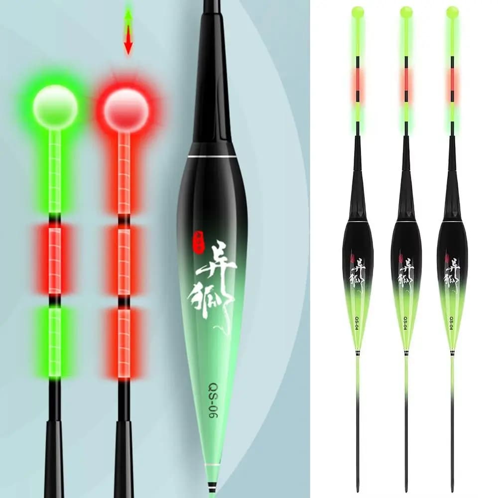 Flotteur de pêche électronique LED lumineux nuit capteur gravité nano changement couleur 1.2g-3g