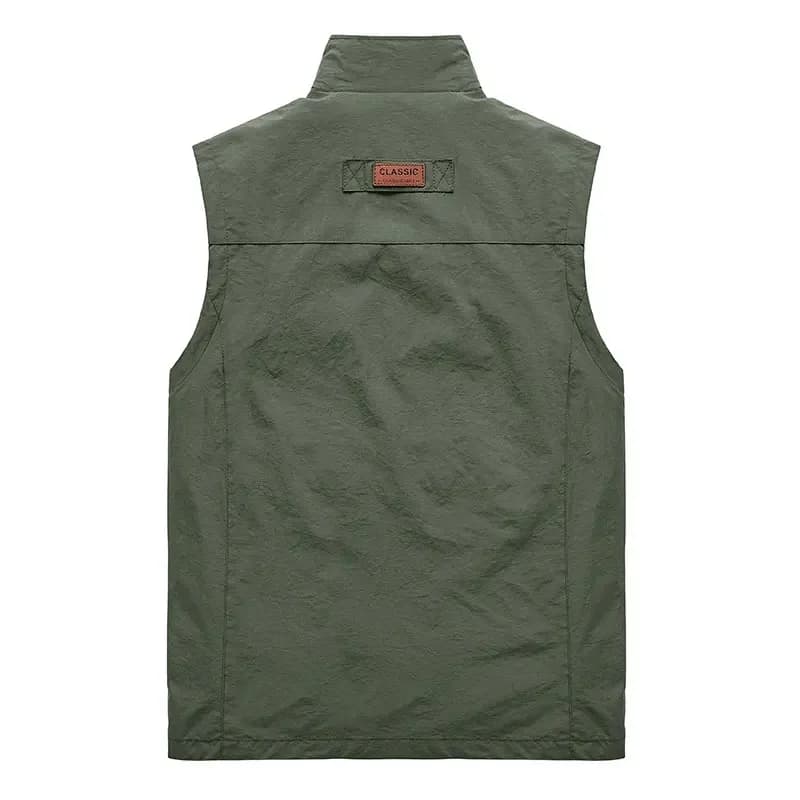 Veste sans manches homme multi-pockets pour randonnée voyage travail printemps été automne taille 5XL