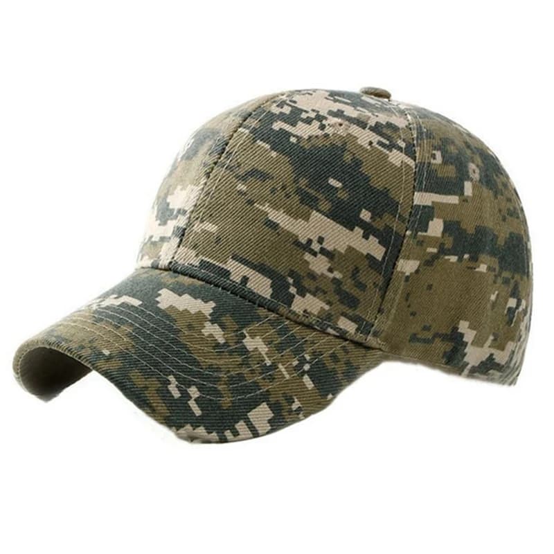Casquette baseball camouflage coton été pêche unisexe anti-UV snapback ajustable sport