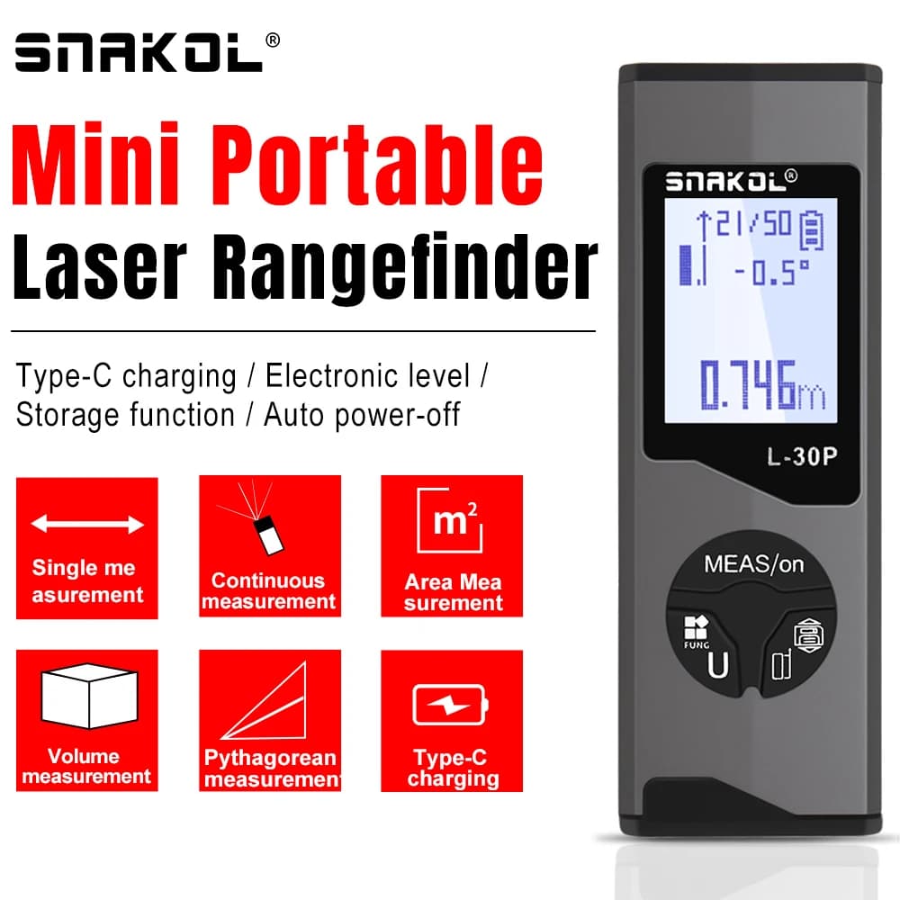 Mini télémètre laser 30m rechargeable USB 24g - Distancemètre portable intelligent pour pêche