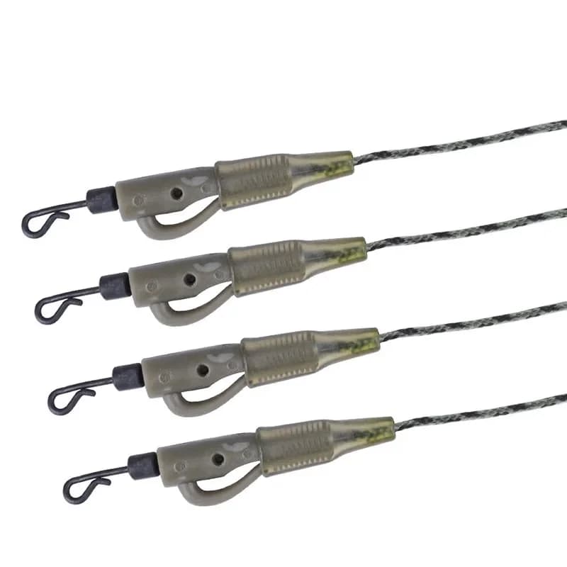 4 leaders plombés pour pêche à la carpe 50/70/80/100cm, accessoires Ronnie Fishing Group hybrides
