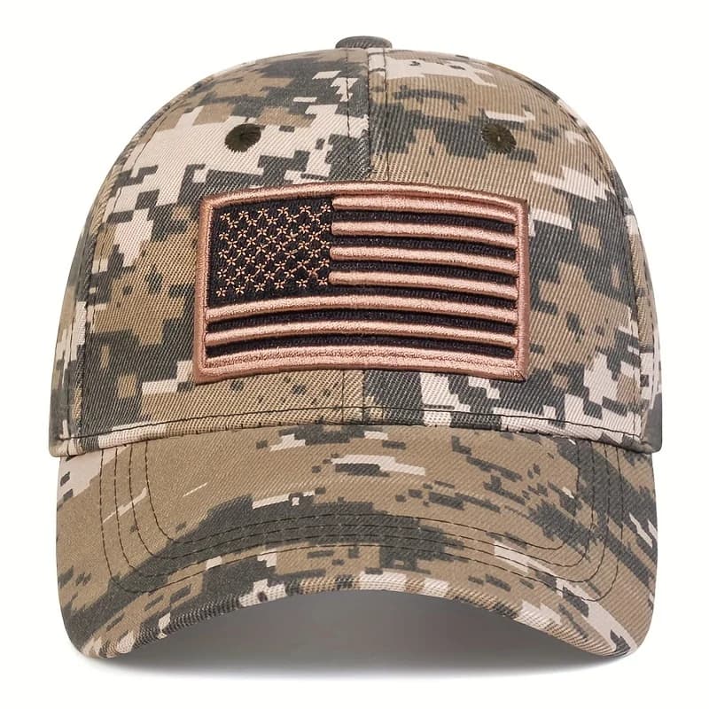 Casquette baseball drapeau US brodée unisexe pour pêche protection solaire printemps automne