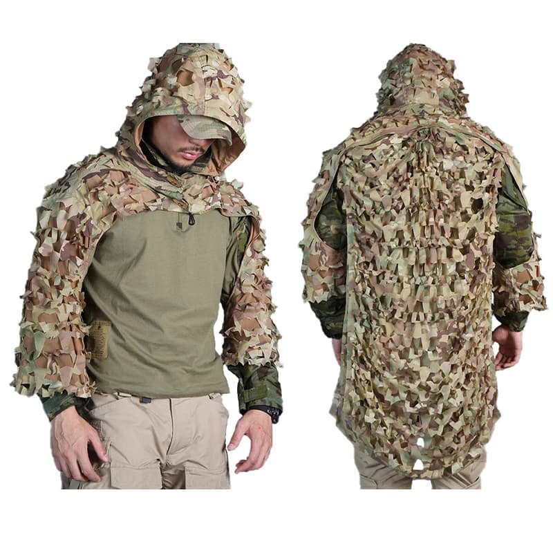 Tenue Chasse Secrète Emersongear EM6975 - Ghillie Suit Léger Camouflage Pêche Sniper