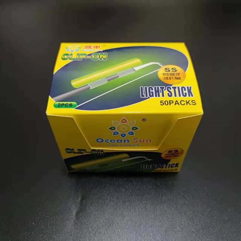 100 bâtons luminescents pour pêche nocturne - tailles SS à XXL avec clips pour canne