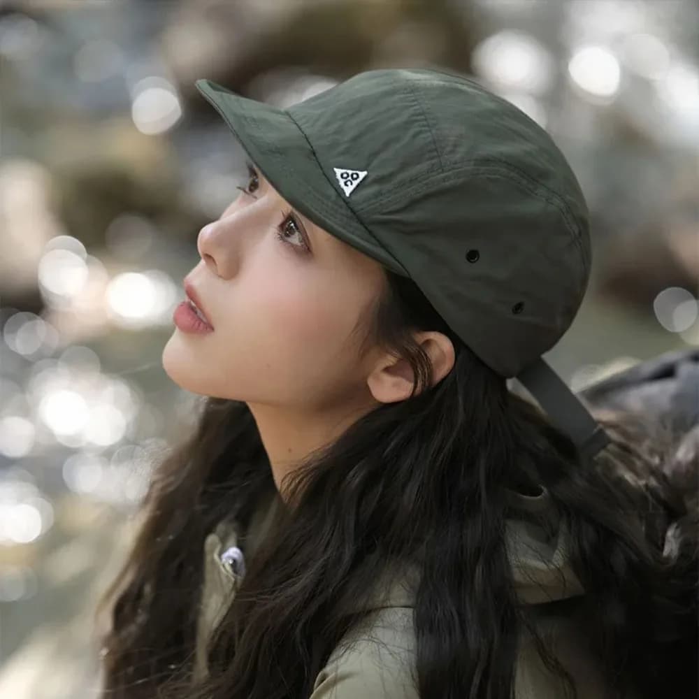 Casquette baseball rétro séchage rapide visière courte unisexe été pêche camping japonais 5 panneaux