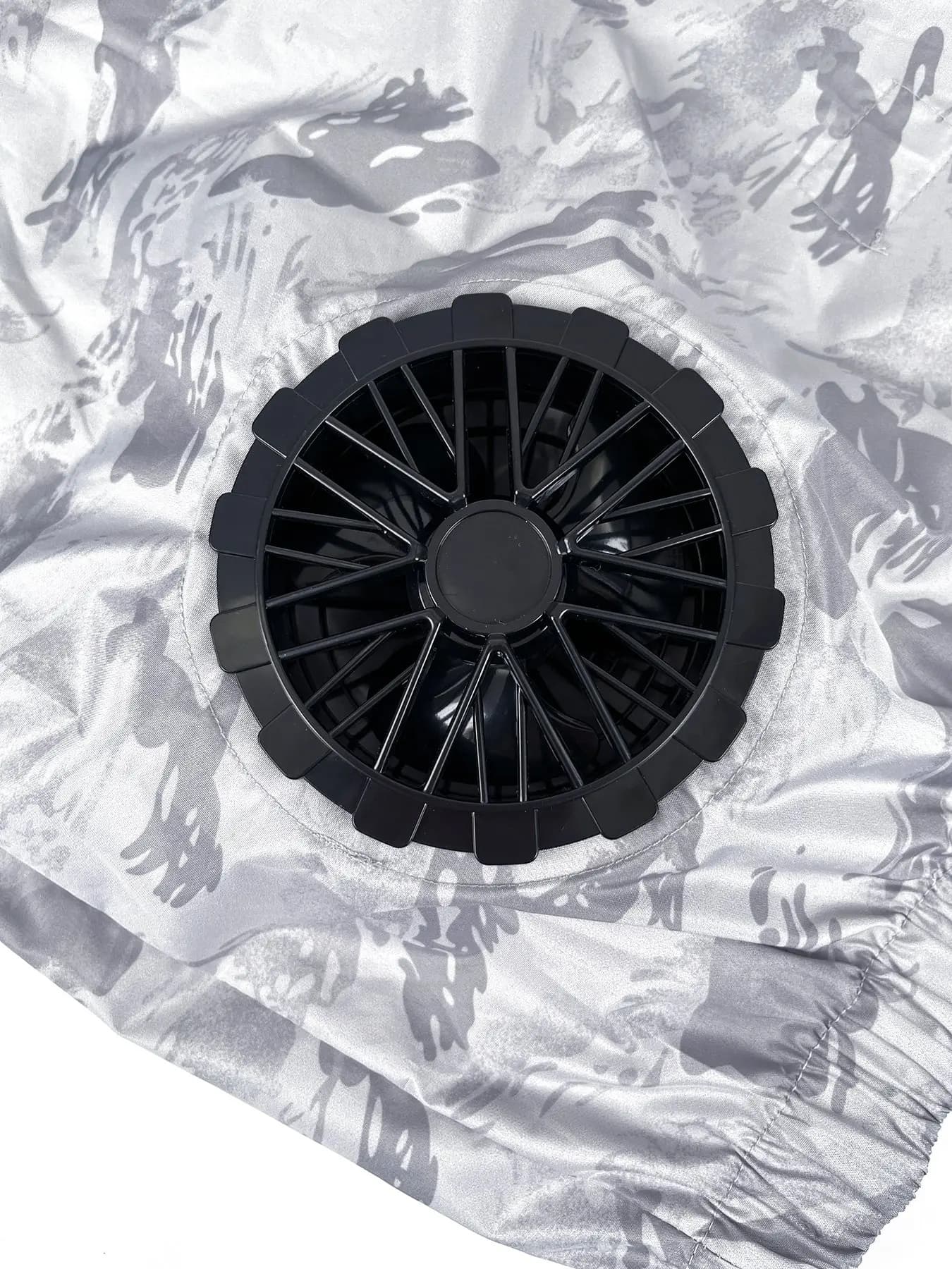 Veste ventilée homme rafraîchissante USB pour pêche et travail en extérieur, manches courtes anti-chaleur