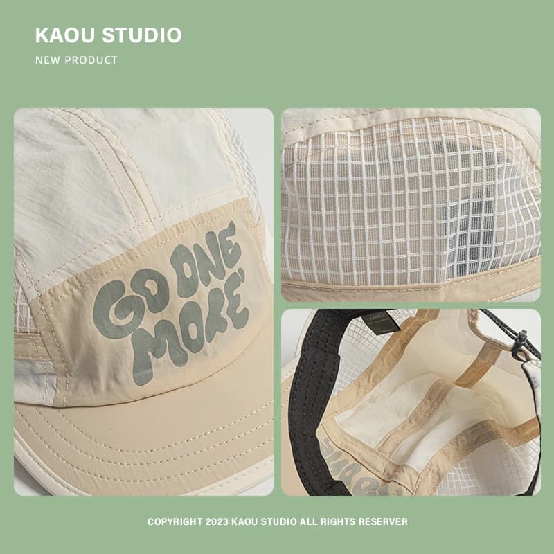 Casquette printemps été légère respirante rétro - Chapeau pêche 5-panel séchage rapide unisexe