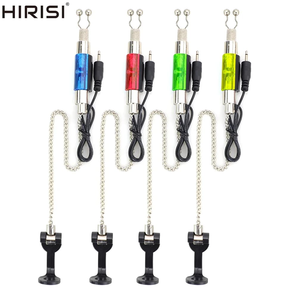 Indicateur swinger LED illuminé Hirisi 1 pièce en acier inoxydable pour alarme de touche carpe